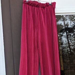 ⭐Red Raspberry Ribbed Straight Leg Pants